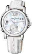 Ulysse Nardin Dameklokke 243-22-391 Dual Time Lady Hvit/Lær Ø37 mm