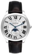 Cartier Herreklokke WSNM0008 Drive De Sølvfarget/Lær