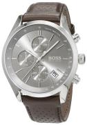 Hugo Boss Herreklokke 1513476 Chronograph Grå/Lær Ø44 mm