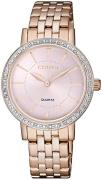 Citizen Elegance Dameklokke EL3043-81X Rosa/Rose-gulltonet stål Ø31