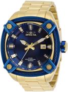 Invicta Bolt Herreklokke 31354 Blå/Gulltonet stål Ø50 mm