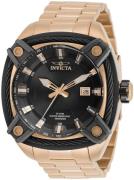 Invicta Bolt Herreklokke 31359 Sort/Rose-gulltonet stål Ø50 mm