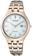 Citizen Elegance Dameklokke EW2493-81B Sølvfarget/Rose-gulltonet