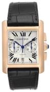 Cartier Tank Mc Herreklokke W5330005 Sølvfarget/Lær