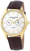 Frederique Constant Classics Herreklokke FC-259ST5B5 Sølvfarget/Lær