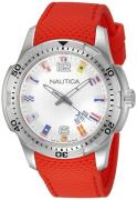 Nautica Ncs Herreklokke NAI13513G Sølvfarget/Gummi Ø44 mm