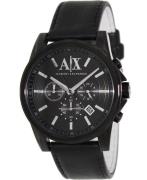 Armani Exchange Smart Herreklokke AX2098 Sort/Lær Ø45 mm