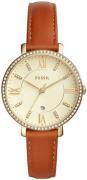 Fossil Jacqueline Dameklokke ES4293 Beige/Lær Ø36 mm