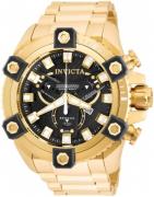 Invicta Herreklokke 19584 Sort/Gulltonet stål Ø56 mm