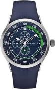 Nautica Herreklokke A14665G Blå/Gummi Ø43 mm