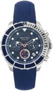 Nautica Herreklokke NAPPTR001 Blå/Gummi Ø46 mm