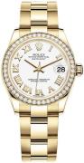 Rolex Dameklokke 278288RBR-0008 Datejust 31 Hvit/18 karat gult gull