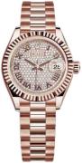 Rolex Dameklokke 279175-0023 Lady-Datejust 28 Diamantsmykket/18 karat