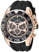 Invicta Herreklokke 26304 Speedway Sort/Gummi Ø50 mm