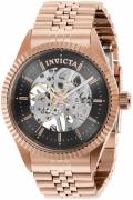 Invicta Herreklokke 36444 Specialty Sort/Rose-gulltonet stål Ø43 mm