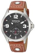 Invicta Herreklokke 22528 Aviator Sort/Lær Ø44 mm