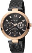 Esprit Dameklokke ES1L213M0085 Sort/Stål Ø38 mm