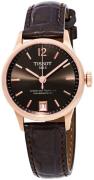 Tissot Dameklokke T099.207.36.447.00 Chemin Des Tourelles Brun/Lær