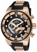 Invicta Herreklokke 24226 S1 Sort/Rose-gulltonet stål Ø51 mm