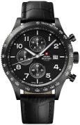 Swiss Military Herreklokke SM34084.07 Chrono Sort/Lær Ø42 mm