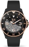 Ice Watch Dameklokke 017249 Crystal Sort/Gummi Ø46 mm