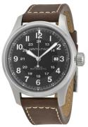 Hamilton Herreklokke H70625533 Khaki Sort/Lær Ø44 mm