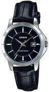 Casio LTP-V004L-1AUDF Quartz Sort/Lær