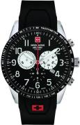 Swiss Alpine Military Herreklokke 7082.9837 Hornet Chrono Sort/Gummi