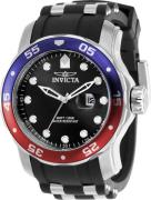 Invicta Herreklokke 39103 Pro Diver Sort/Stål Ø48 mm