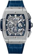 Hublot Herreklokke 641.NX.7170.LR Big Bang 42Mm Blå/Gummi