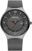 Bering Herreklokke 14441-377 Solar Grå/Stål Ø41 mm