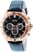 Hugo Boss Herreklokke 1513179 Ikon Sort/Lær Ø44 mm