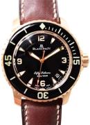 Blancpain Herreklokke 5015A-3630-63B Fifty Fathoms Sort/Gummi Ø45 mm