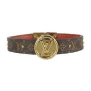 Pre-owned Brunt stoff Louis Vuitton armbånd