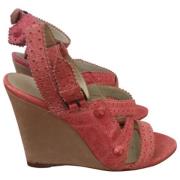 Pre-owned Rosa skinn Balenciaga sandaler