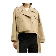 Beige Meotine Bobby Canvas Trenchjacket Jakke