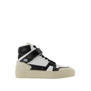 Urban High-Top Sneakers i Hvit/Multifarget Skinn