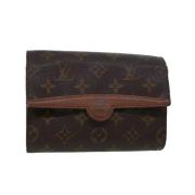 Pre-owned Brunt lerret Louis Vuitton skuldervesker