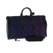 Pre-owned Svart lerret Louis Vuitton Keepall