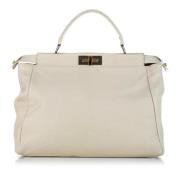 Pre-owned Beige Lær Fendi Peekaboo