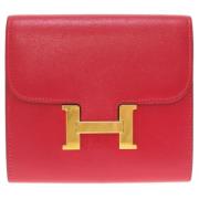 Pre-owned Rød skinn Hermes lommebok
