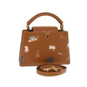 Pre-owned Brunt skinn Louis Vuitton veske