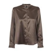 Silke Stretch Bluse med Elegante Detaljer