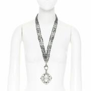 Pre-owned Grått metall Chanel halskjede
