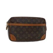 Pre-owned Brunt lerret Louis Vuitton Compiègne