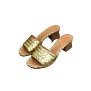 Pre-owned Bottega Veneta-sandaler i gull