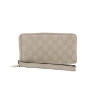 Pre-owned Hvitt lerret Gucci lommebok