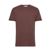 Nørregaard T-Shirt - Ebony Brown/Orange, Slim Fit, 100% Bomull