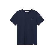 Blå Piece T-Shirt med Logo Patch