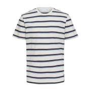 Hvit Selected Homme Slhbertie Merc Stripe Tee T-Shirt